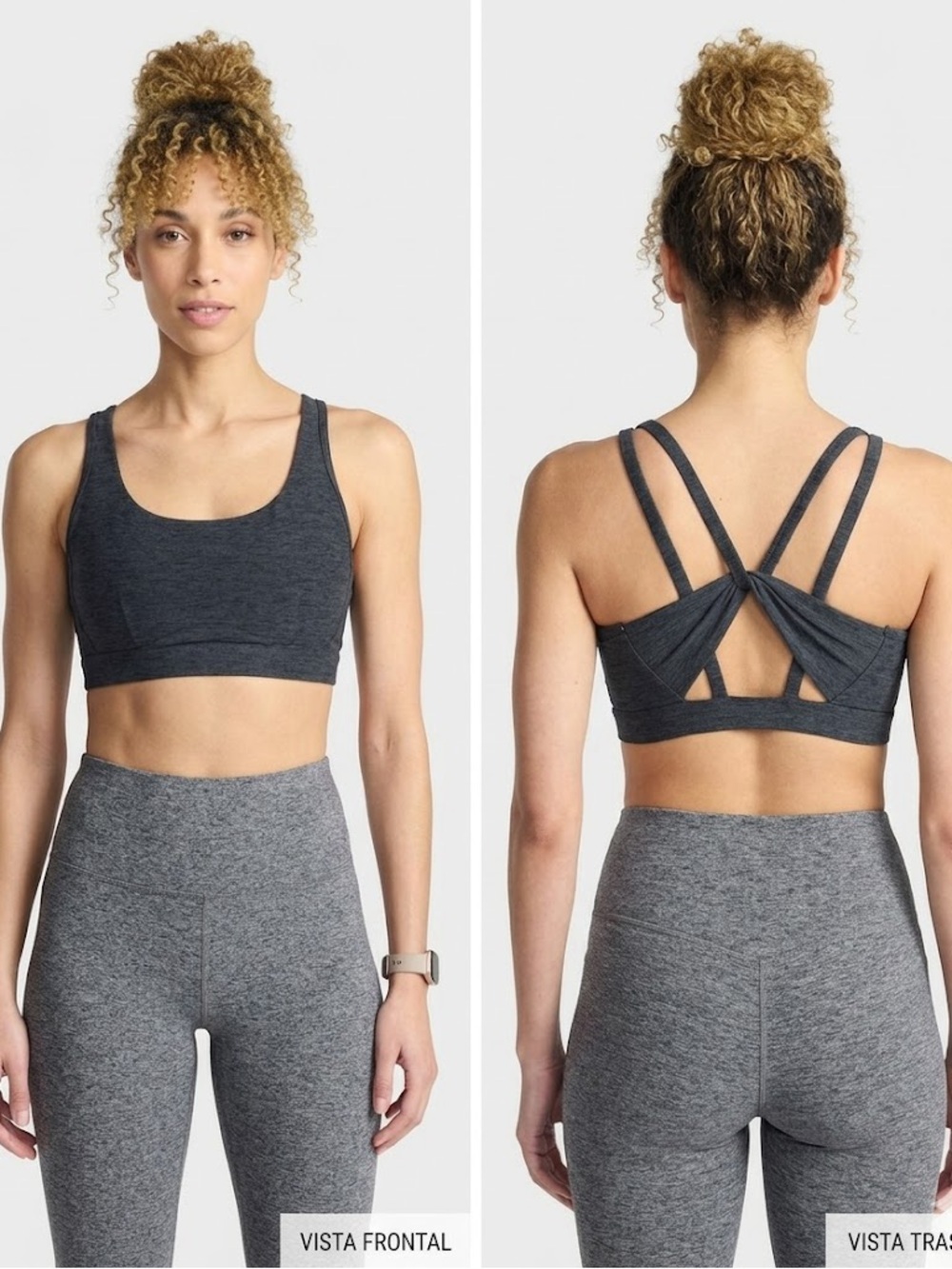 Athletic Works Charcoal Gray Butter Core Sports Bra